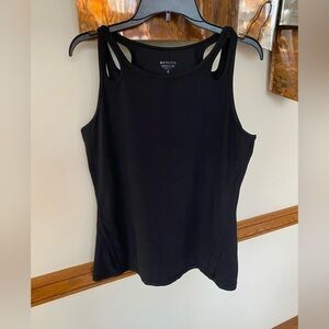 Athleta Black Workout Razorback Tank Top Strappy XL